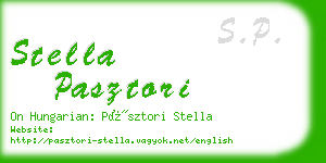 stella pasztori business card